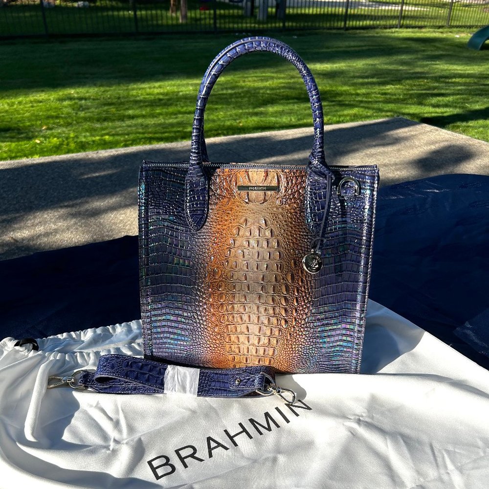 EEUC Brahmin Caroline Bluestone Ombre Mini Melbourne